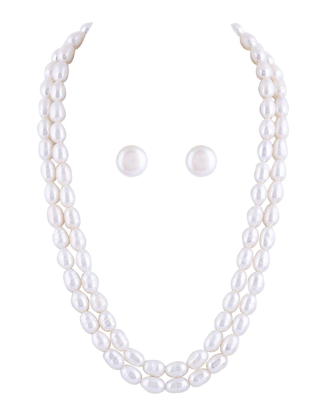 Double Layer Oval Shape Pearl Set