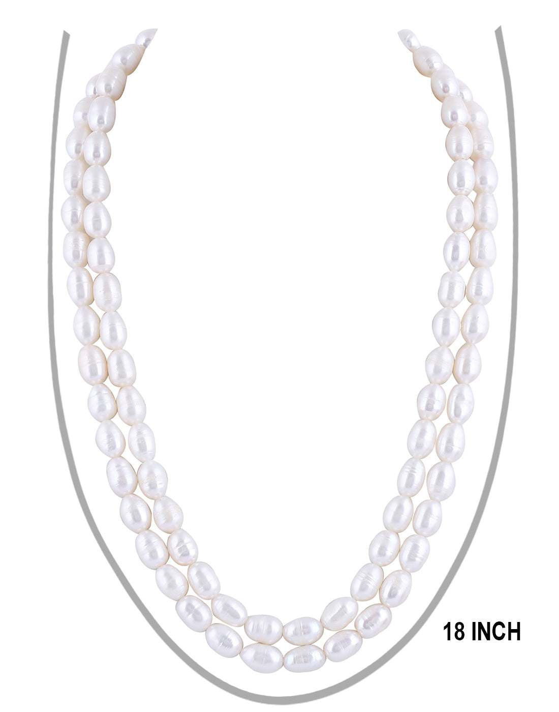 Double Layer Oval Shape Pearl Set