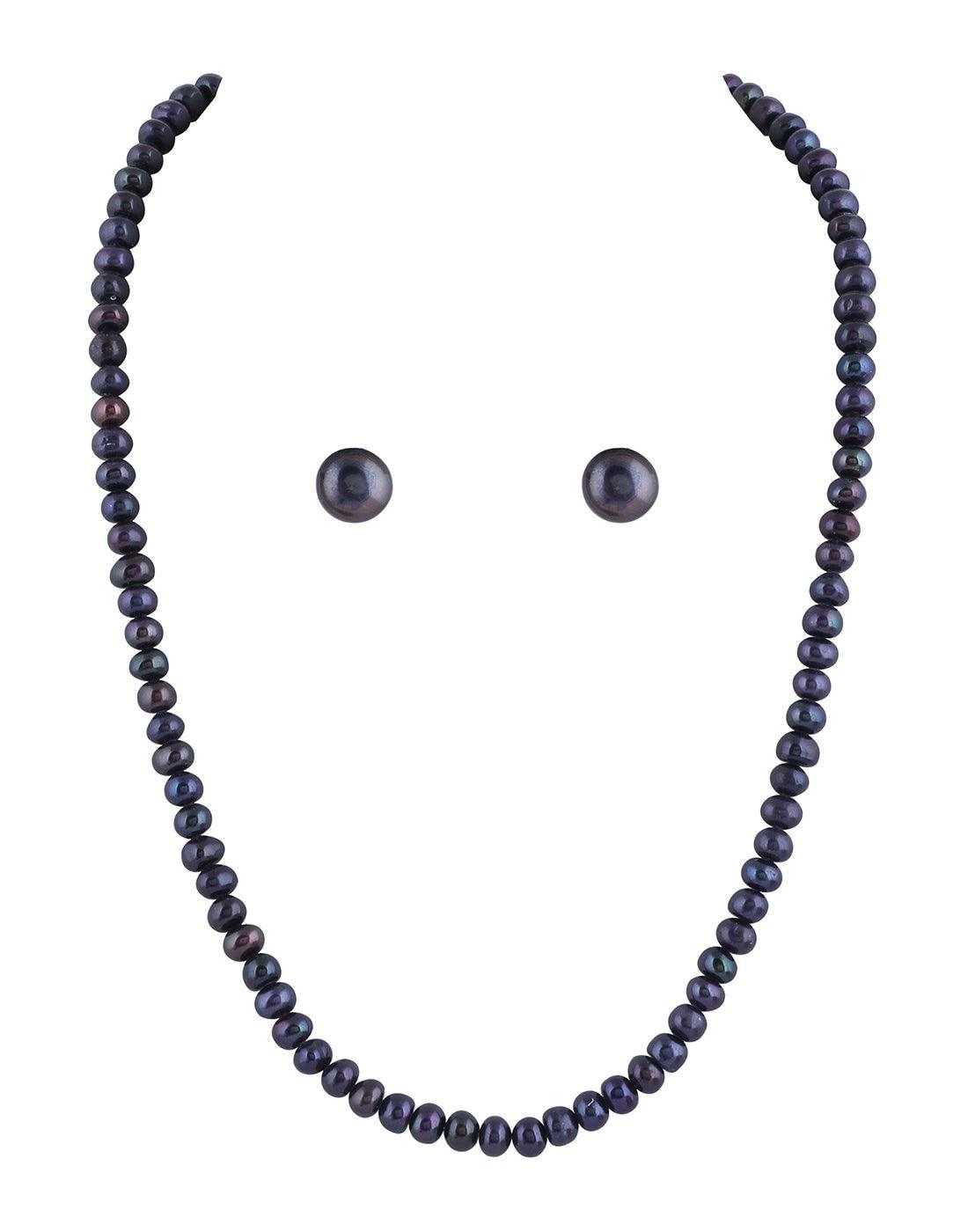 Single Line Black Pearl Set