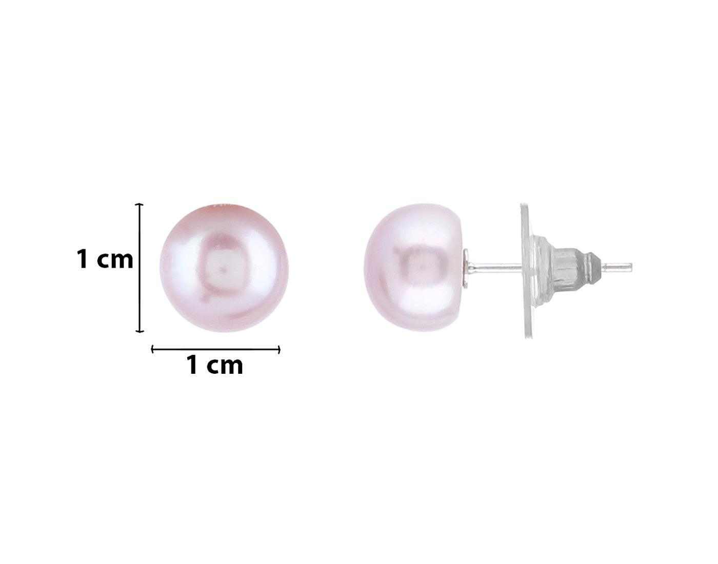 Double Layer Fresh water Pearl Set of Button Shaped Set