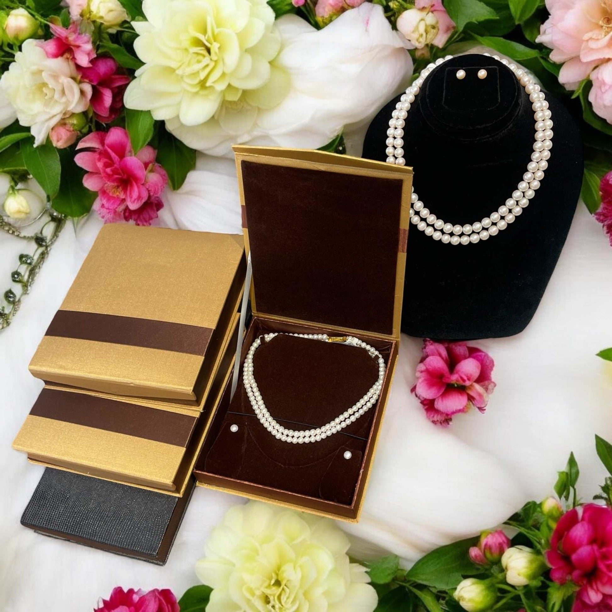 Art of Layering: Triple Layer Pearl Necklaces