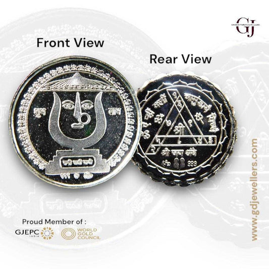 Goddess Rani Sati Dadi -3D Silver Coin 24KT Purity 999 Round Shape - B