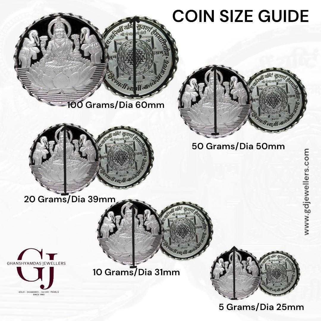 Goddess Maa Durga - 3D Silver Coin 24KT Purity 999 Round Shape