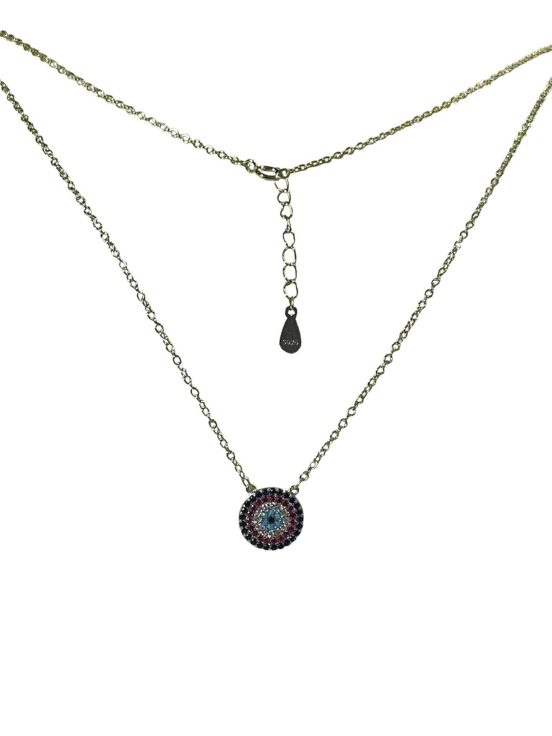 Round shape evil eye necklace