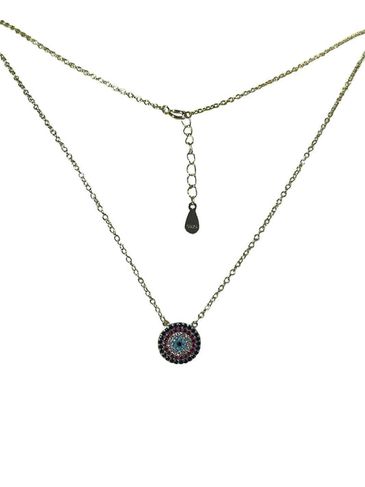 Round shape evil eye necklace