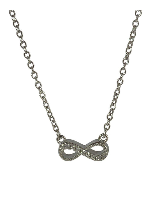 Infinity shape 925 silver necklace