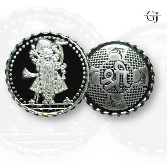 God Srinath - 3D Silver Coin 24KT Purity 999 Round Shape 