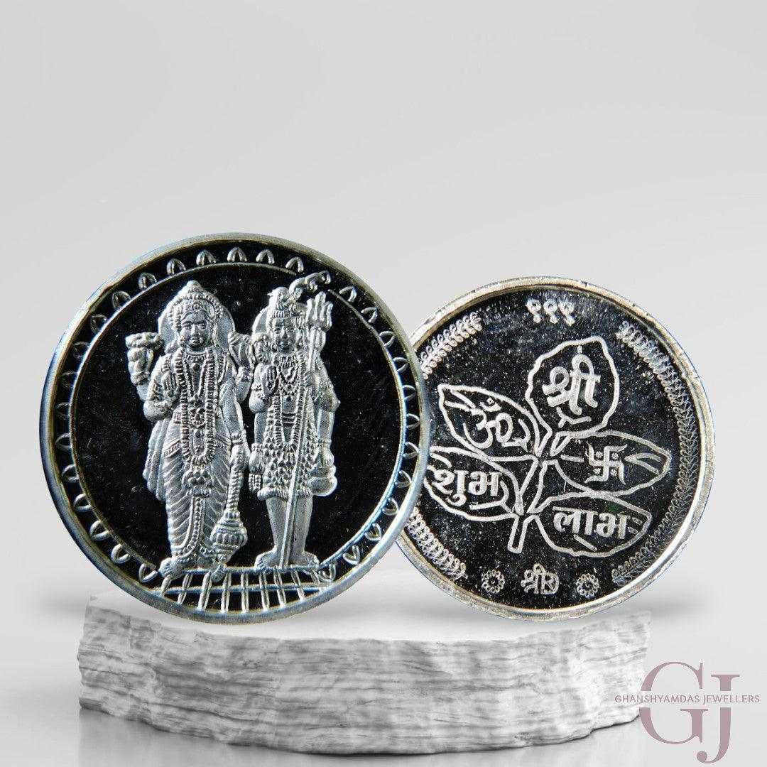 God Hari Har/ Shiv Vishnu - 3D Silver Coin 24KT Purity 999 Round Shape