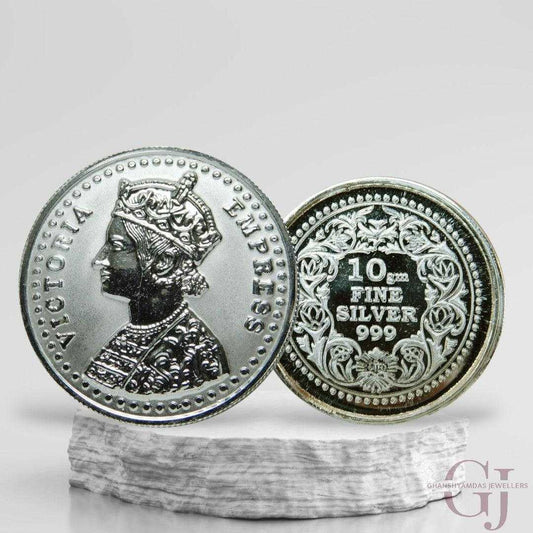 Queen Victoria - 3D Silver Coin 24KT Purity 999 Round Shape - Backside