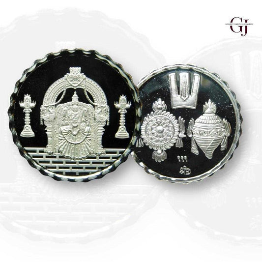 Goddess Padmavati 3D Silver Coin 24KT Purity 999 Round Shape