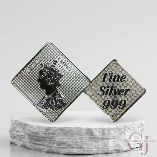 Queen Victoria - 3D Silver Coin 24KT Purity 999 Round Shape - Backside