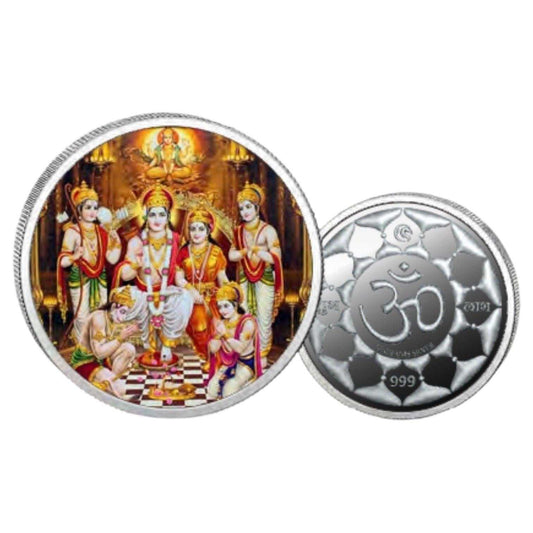 Ram Darbar Color Fine Silver Coin Purity 999 Round Shape