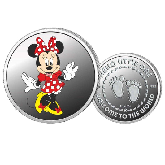 Mini Mouse- Color Fine Silver Coin Purity 999 Round Shape - Backside B