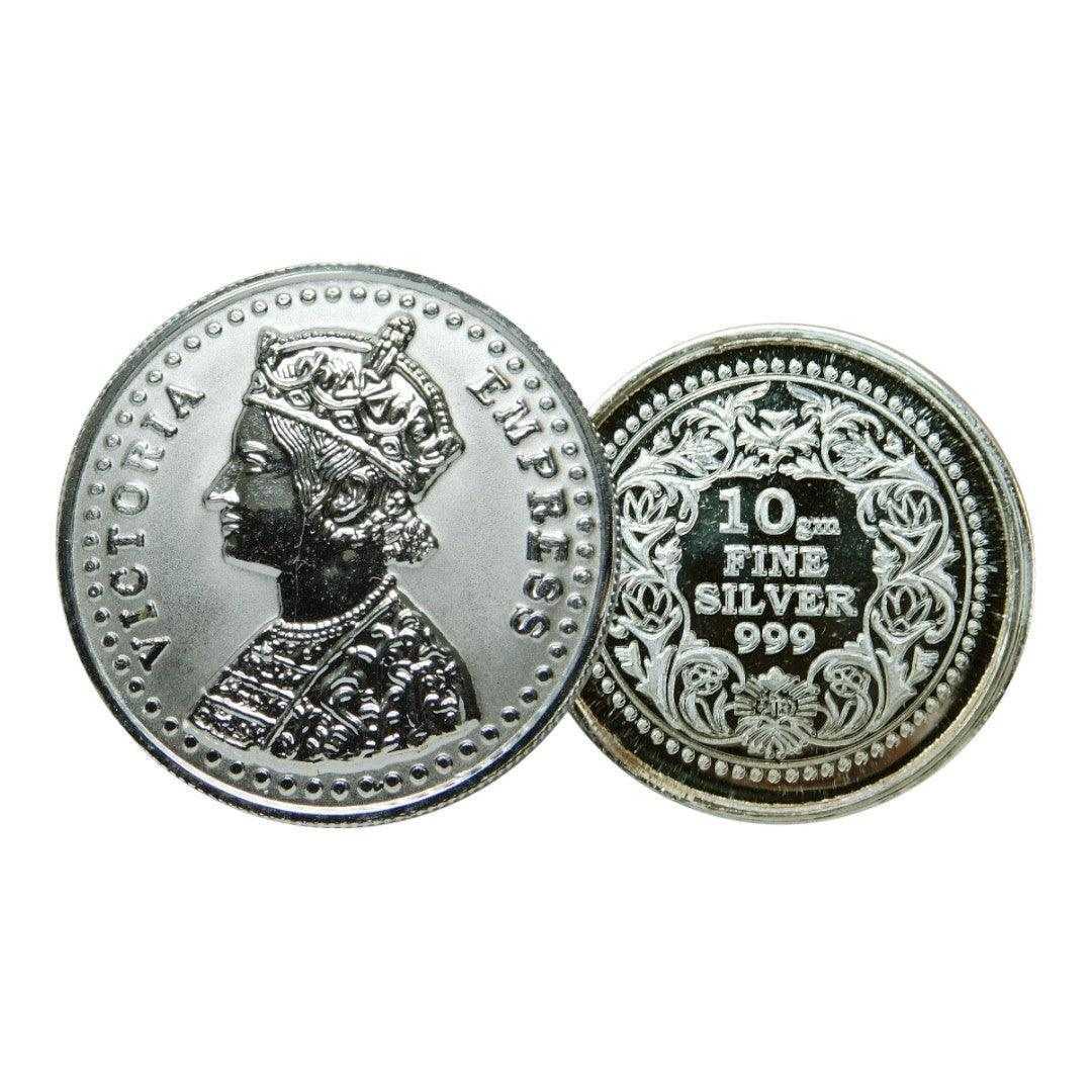 Queen Victoria - 3D Silver Coin 24KT Purity 999 Round Shape - Backside